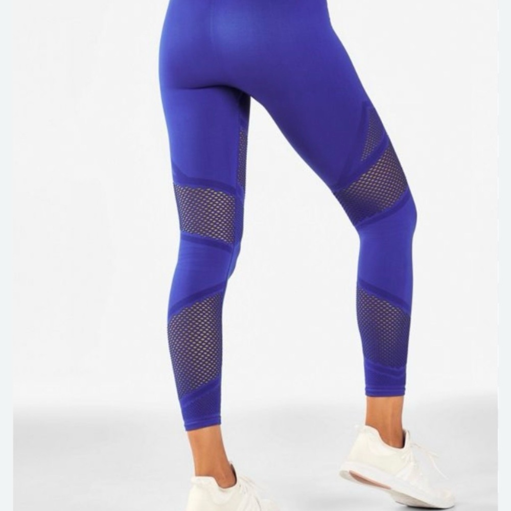 Fabletics Vibrant Blue Mesh Leggings